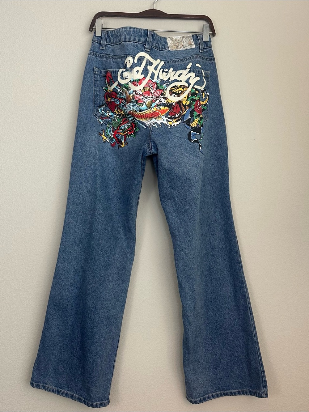 Ed Hardy Y2K Wide Leg Jean Women’s 30 043